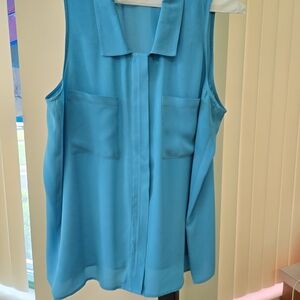 New Directions Aqua Sleeveless Top